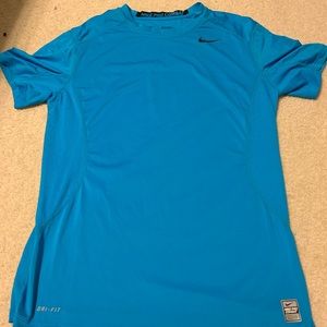 Men’s blue Nike dri fit pro combat t shirt